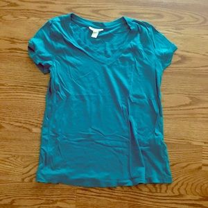 NEW Forever 21 Teal V-Neck T-Shirt
